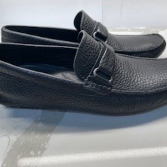 BALLY Waldorf Black Calf Leather Driver Loafers -MENS SZ 8 1/2 US - Picture 2 of 8